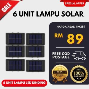 6 UNIT LAMPU SOLAR